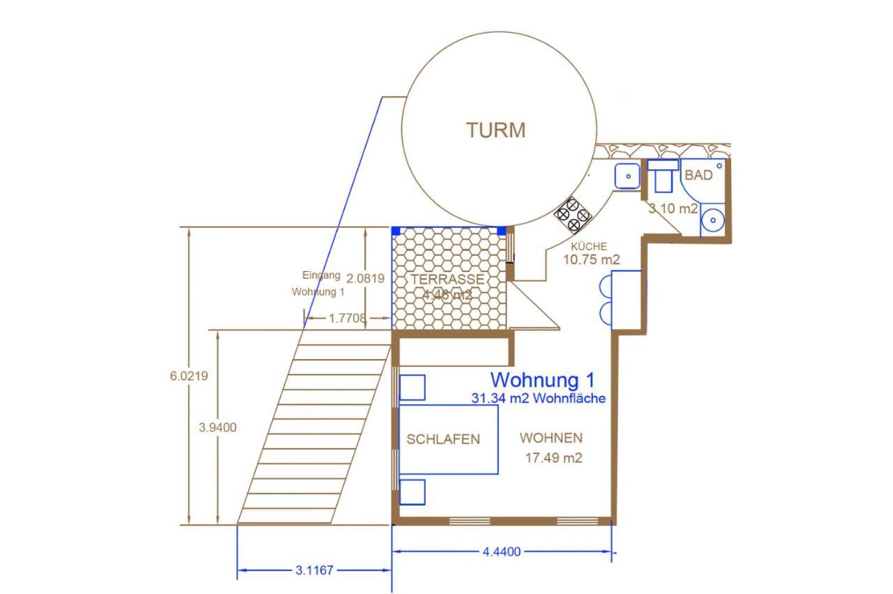 Blaue Wohnung- Ferienwohnung Sulzbach an der Murr Dış mekan fotoğraf